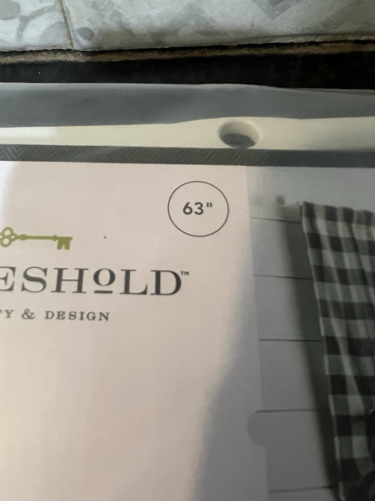 Set of 2 – Threshold Buffalo Check Light Filtering Balloon Tie Window Shades