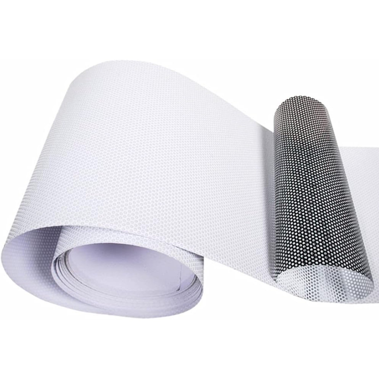 24×78 In 2 Sides OneWay Perforated Black Vinyl Privacy Adhesive Glass Wrap Roll