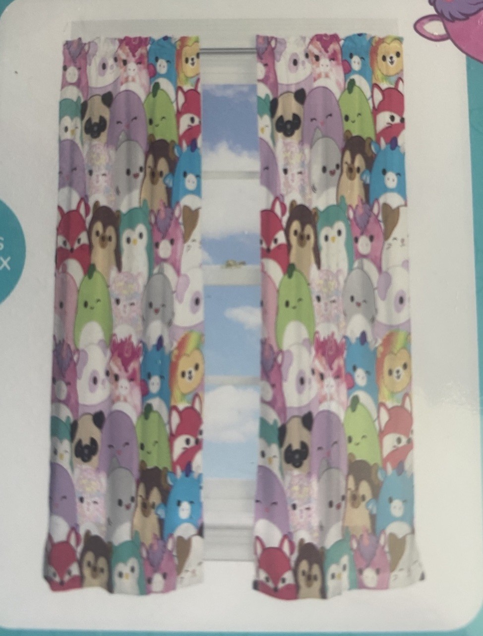 Squishmallows Drapes Curtains Room Darkening Panels Drapery 2 Panels 42″w x 63″L