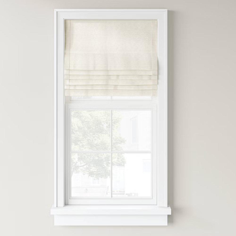 1pc Filtering Cordless Jute-Like Roman Window Shade – Threshold