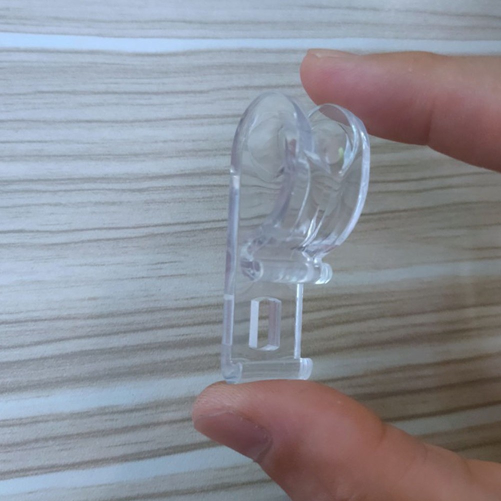 20Pcs Transparent Pom Curtain Hook Clips for Roller Blind Cord Safety