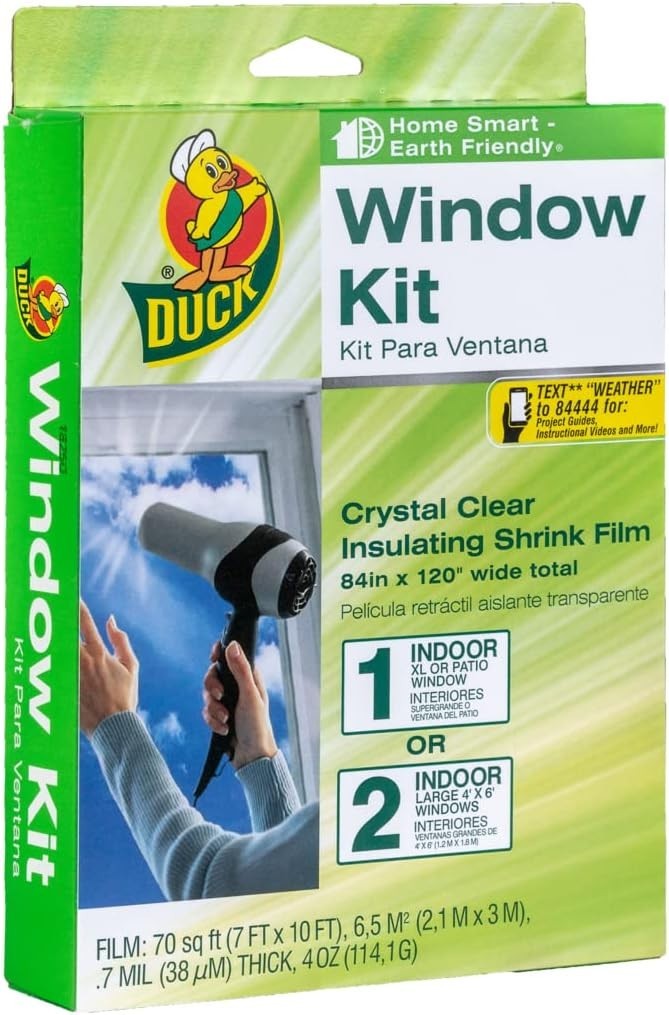 Window Insulation Kit – Extra Large 84×120 in, 3-Pack for Energy Savings