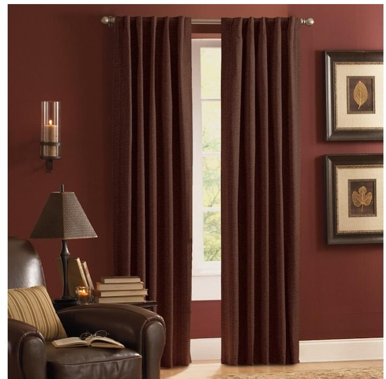 Style Selections 84″ Reberta Mocha Rod Pocket Thermal Blackout Curtain Panel