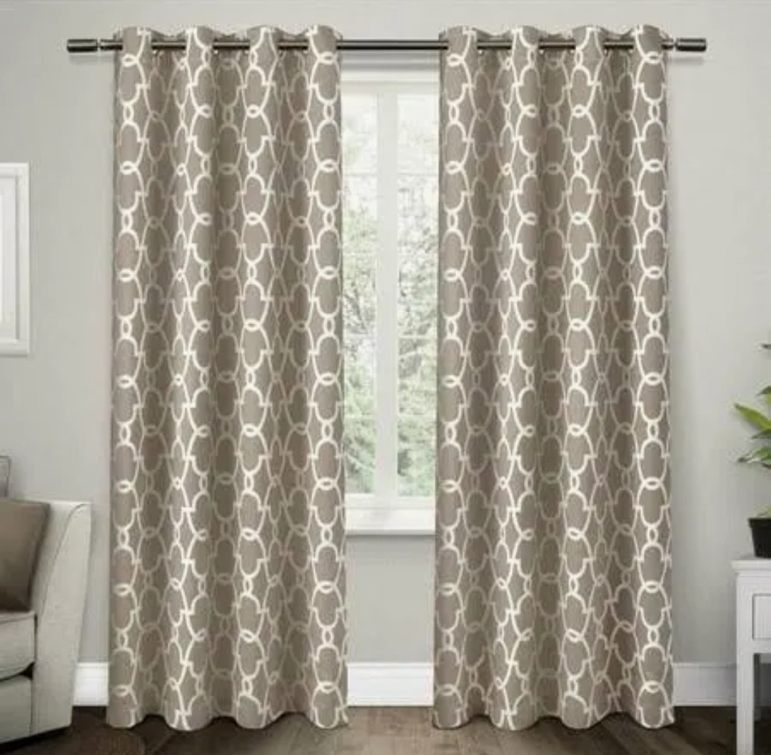 Exclusive Home Gates Taupe 2 Curtain Panels 54” X 96” NEW!