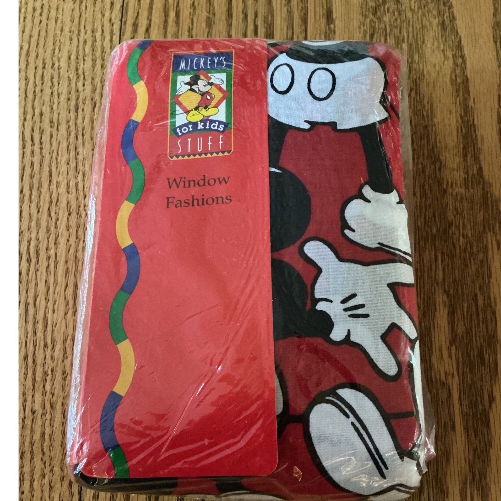 Disney Classic Mickey Mouse Red Curtains 80×63 Pole Pocket Drapes Vintage NIP