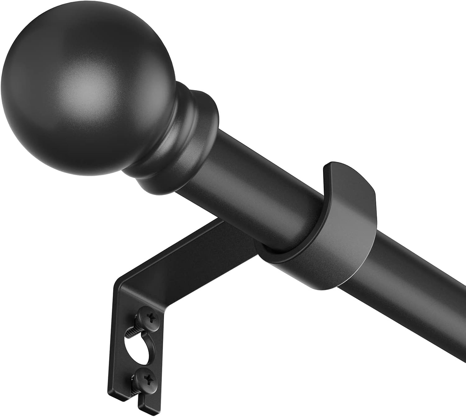 Curtain Rods for Window 32 to 62, Black 5/8 Inch Splicing Single Window Curtain