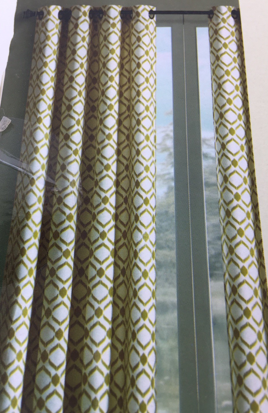 1 SONOMA Life + Style Curtain Panel Gianna Citronelle 50”x108” UPC#675716596514