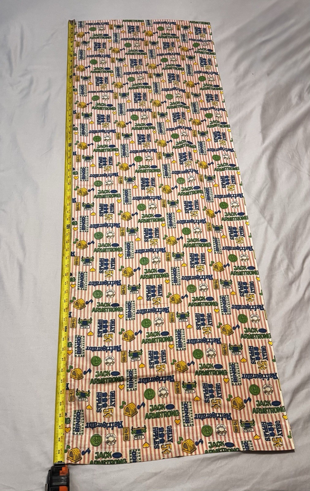 Vintage Jack Armstrong FrenchDoor Curtains 60×20.5 RetroNovelty Panels Set of 2