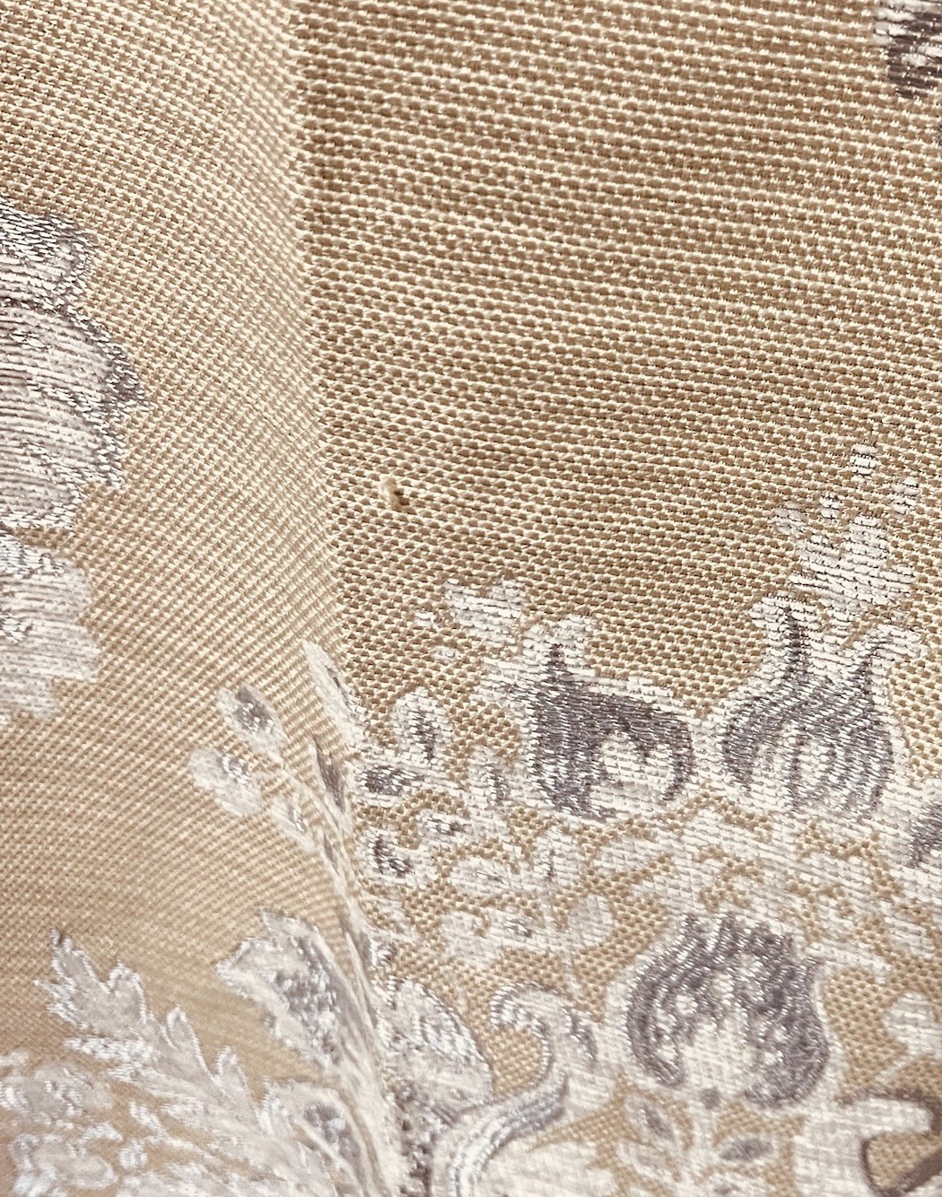 Croscill Jacquard Damask Curtains 42×88 Lined Rod Pocket Neutral Classic