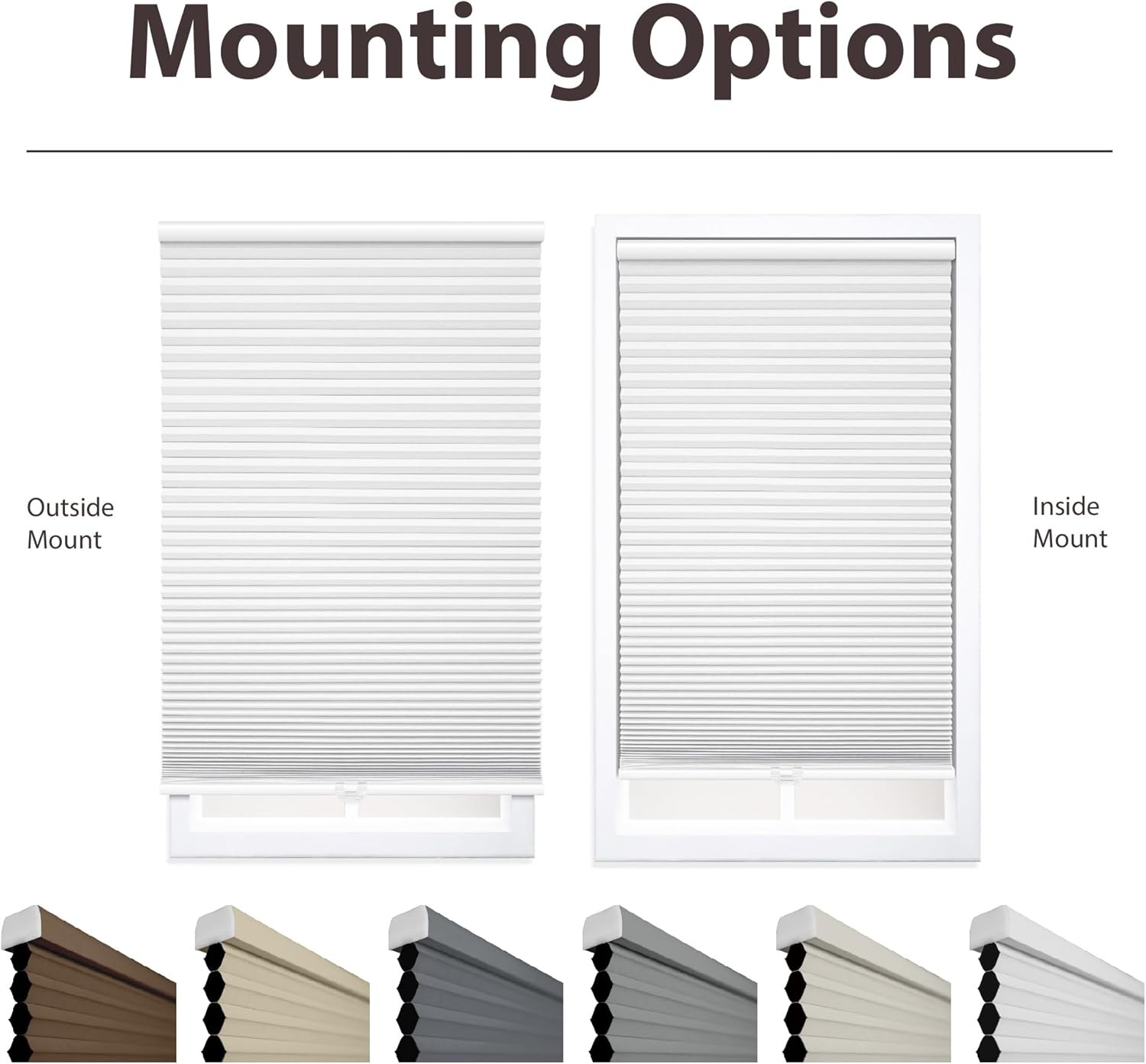 Cordless 1.5 in Blackout Cellular Shade – Inside/Outside Mount, Eco Safe