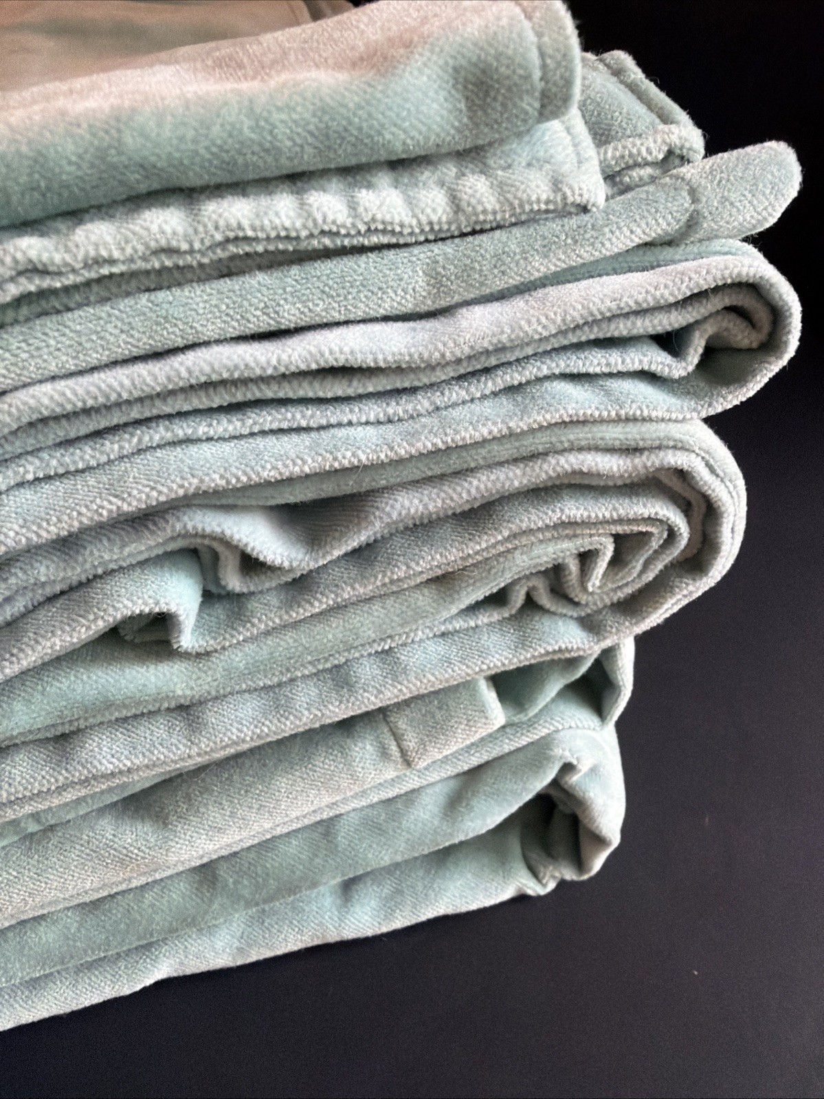 IKEA Sanela Velvet Curtains 2 Panels 100% Cotton Aqua 55×98 60418905