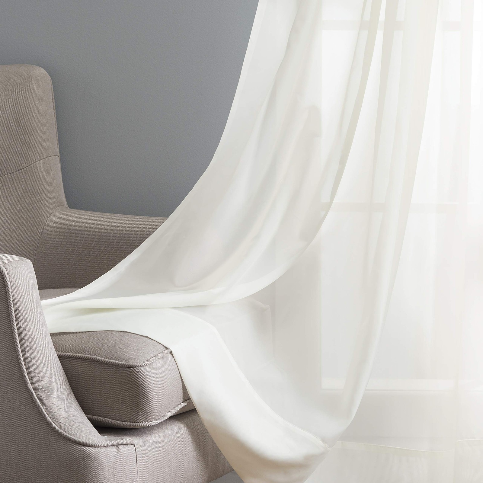 Smartsheer Thermoregulating Semi-Sheer Curtains Energy-Saving Privacy Panels Uv