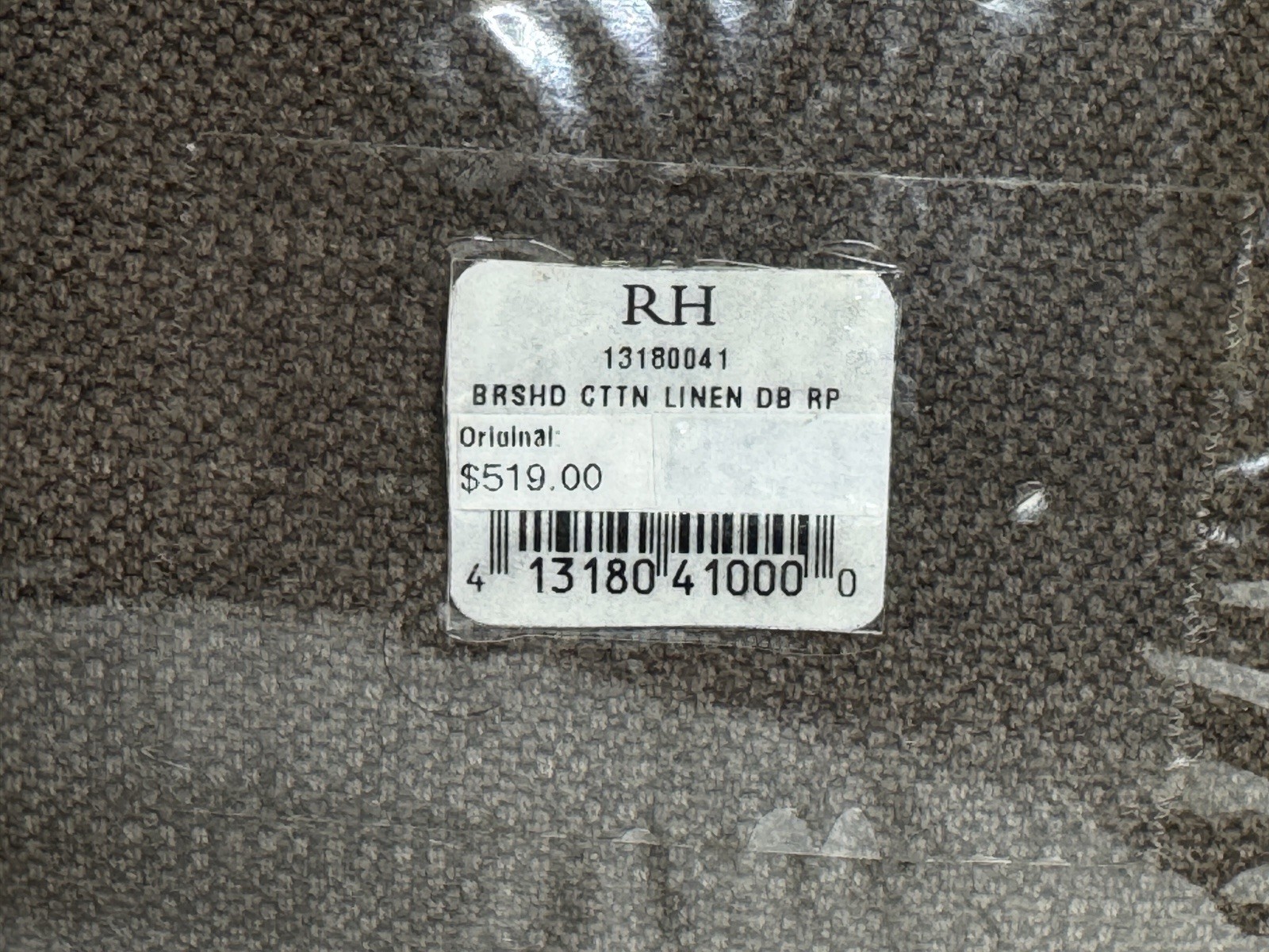 Restoration Hardware Brushed Belgian Linen Cotton Drapery 100″W x 84”L Cafe $519