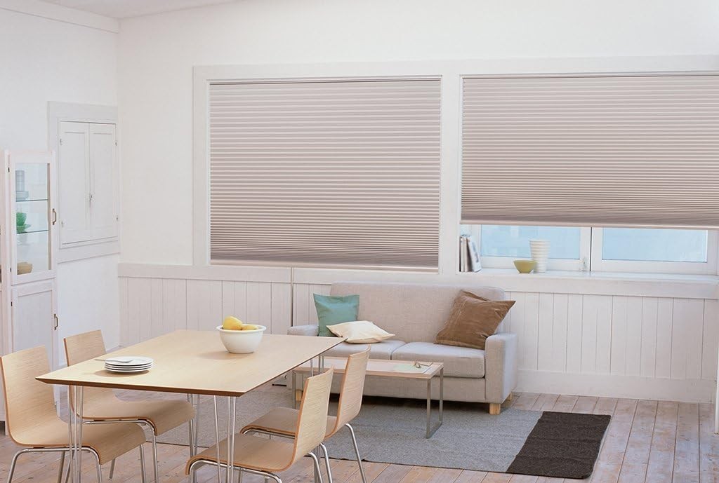No Tools Easy Lift Trim-at-Home Cordless Pleated Light Blocking Fabric Shade …