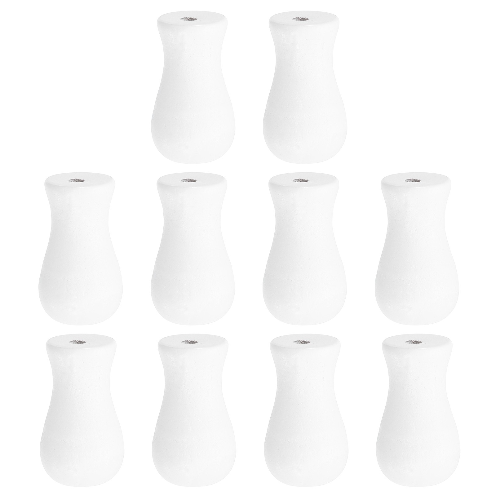 Cord Knobs, White Wooden Cord Tassel Drops Pull End for Window, 1.3×0.7″ 10Pcs