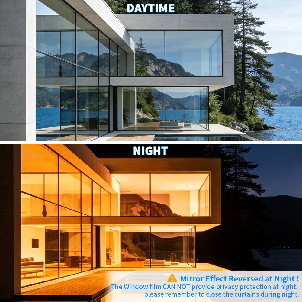 60′′× 98FT 20%VLT Window Tint Glass Film UV Heat Reflective Home Office