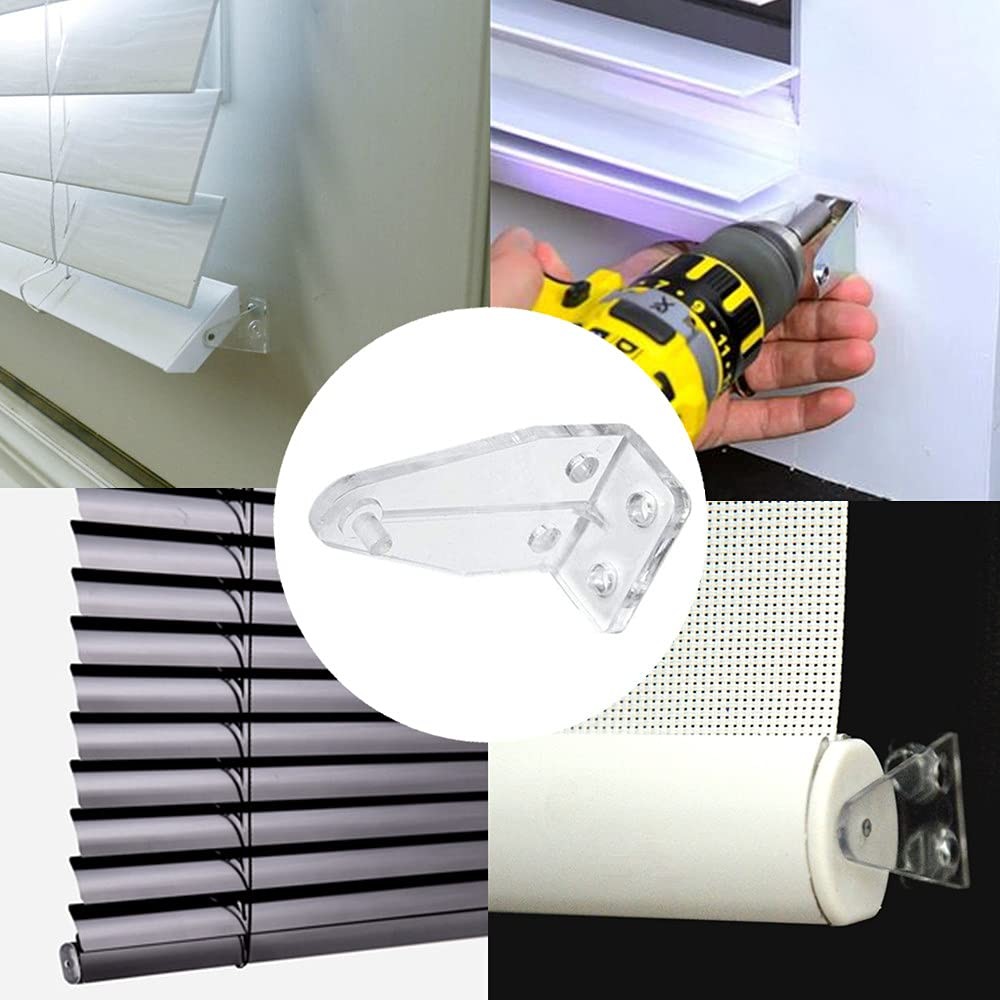 10Pcs Clear PC Hold down Brackets for 1″ Mini Blinds & More