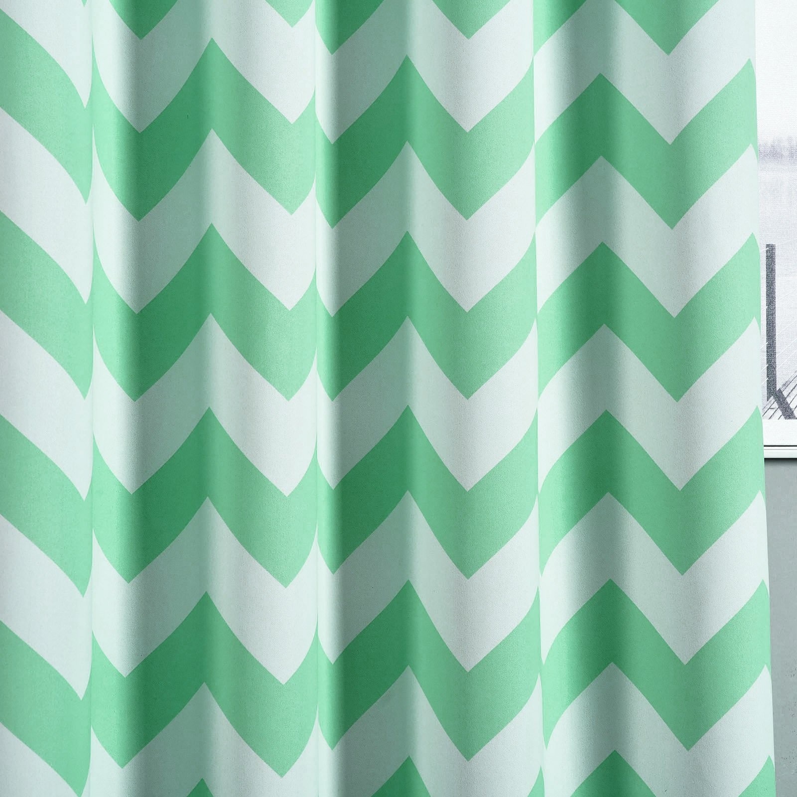 2 pcs 52″ x 64″ Chevron Blackout Thermal Grommet Window Curtains Drapes Home