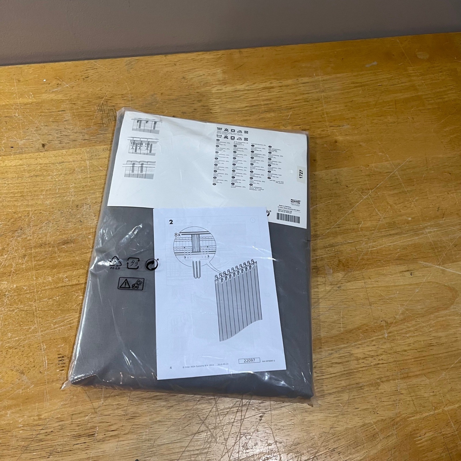 IKEA VIVAN Gray Curtains 2 Panels 57×98.5 Light Filtering Minimalist 302.975.61