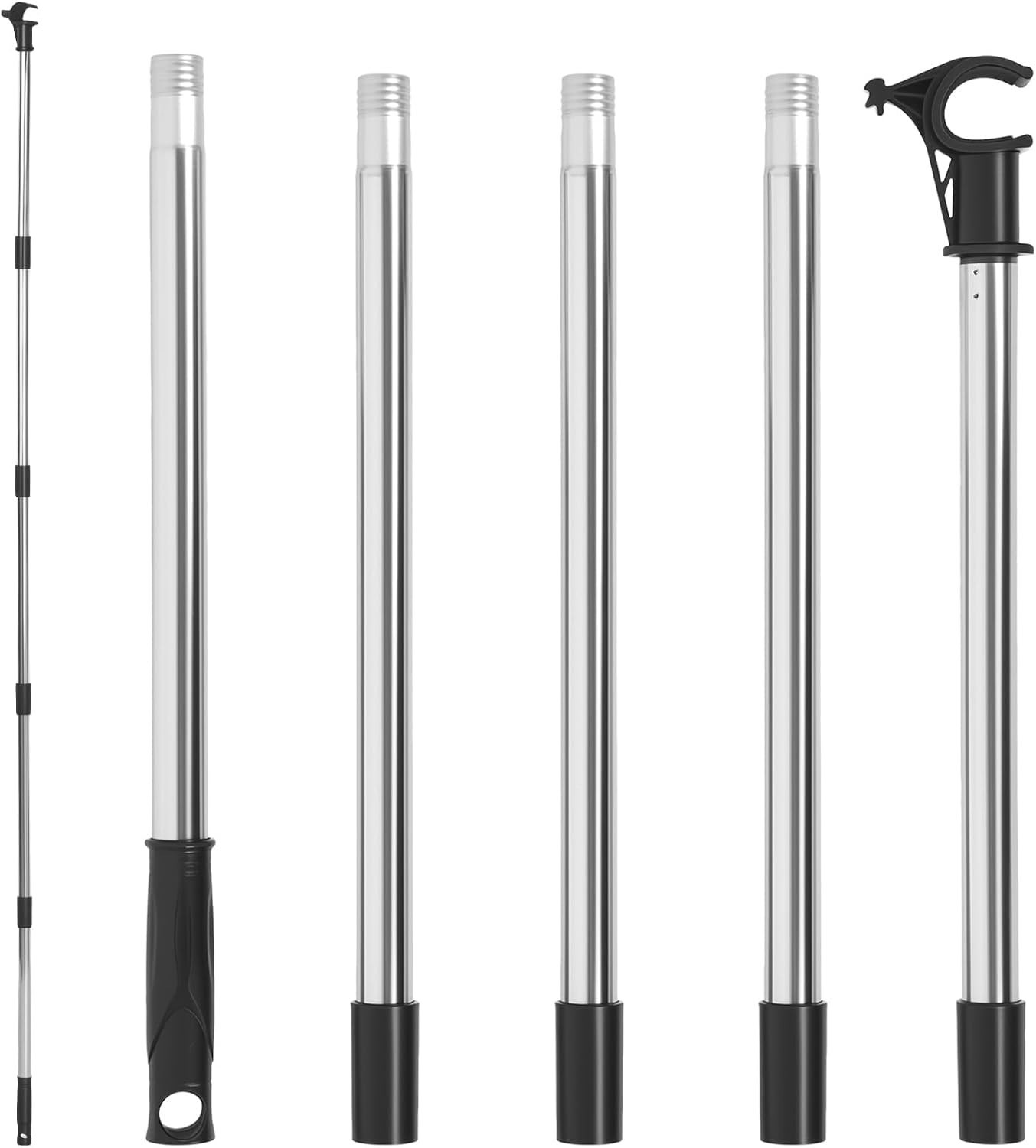 Telescopic Window Pole Opener 78.7in Stainless Steel Rod for Skylights Blinds