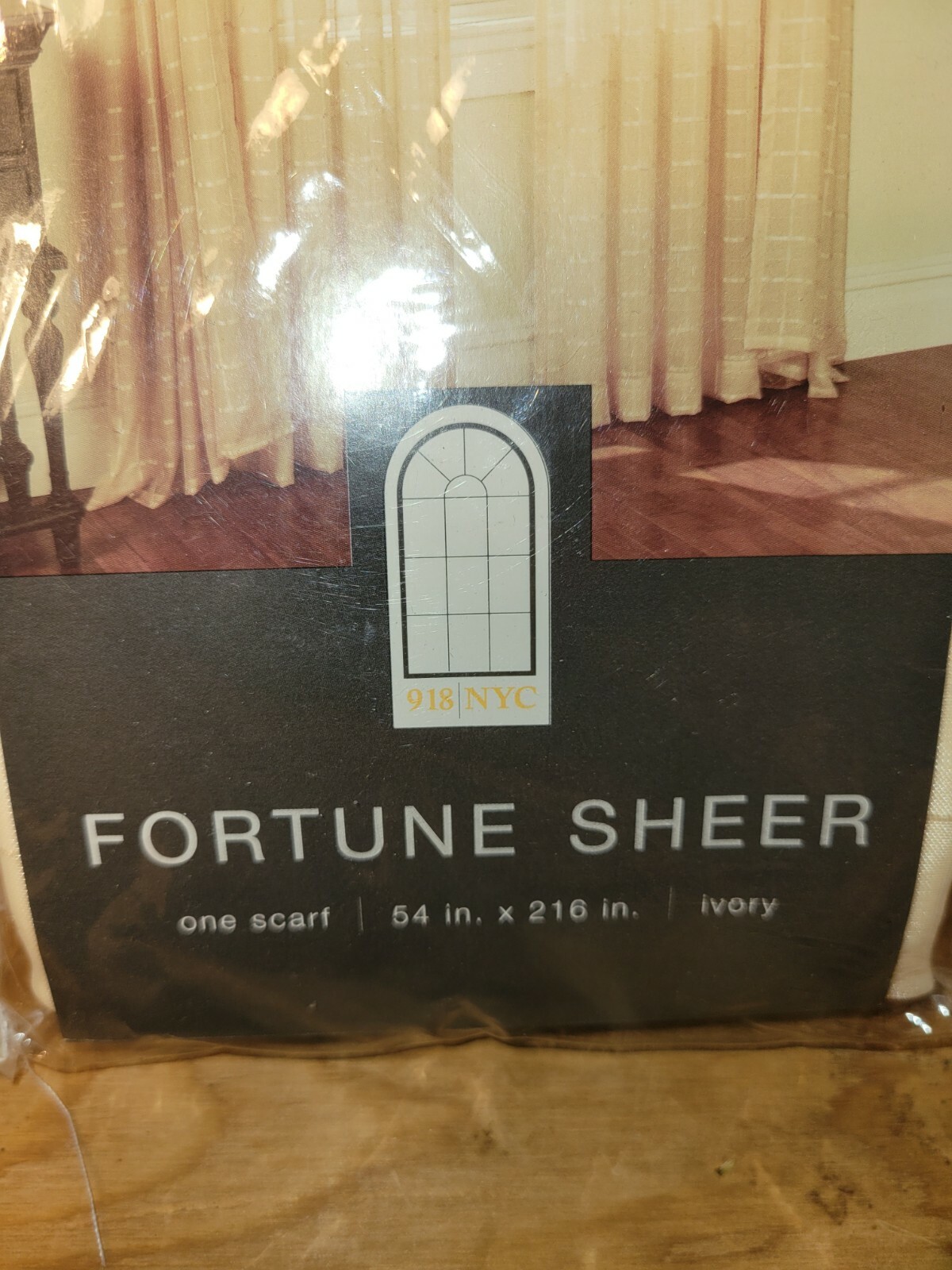 918 NYC Fortune One Panel Drape Curtain 54” X 84” – Ivory