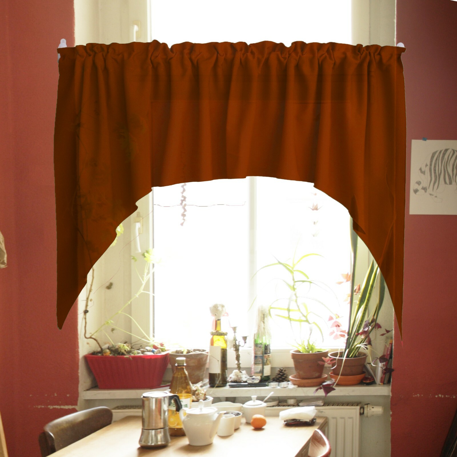 lovemyfabric Solid Polyester Swag/Valance 72 Inch Wide 36 Inch Tall