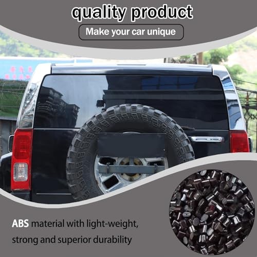D Pillar Trim Cover Compatible with Hummer H3 2005-2009, ABS Rear Bright light