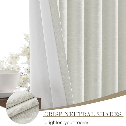 Blackout Curtains 54 Inch Long for 50″W x 54″L (Pack of 2) Greyish Beige