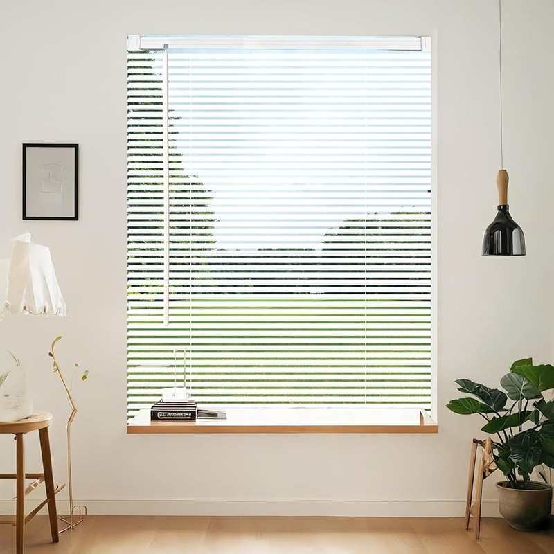 Cordless Vinyl L Blinds Waterproof 100% Privacy Easy Install Adjustable Control