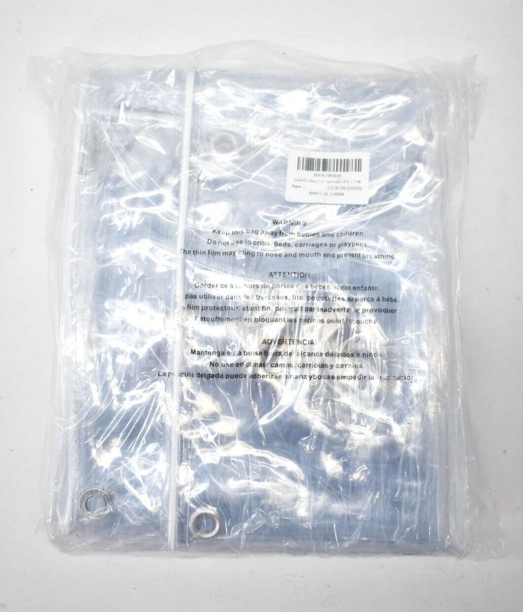 Ezcasch 22oz Outdoor Clear Curtain Tarp PVC Vinyl Outdoor Panel 8.4′ H x 7’W