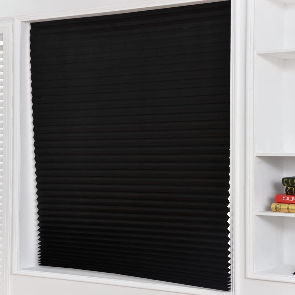 Temporary Blinds, Vertical Pleated Blinds No Drilling Self Adhesive Blinds Easy