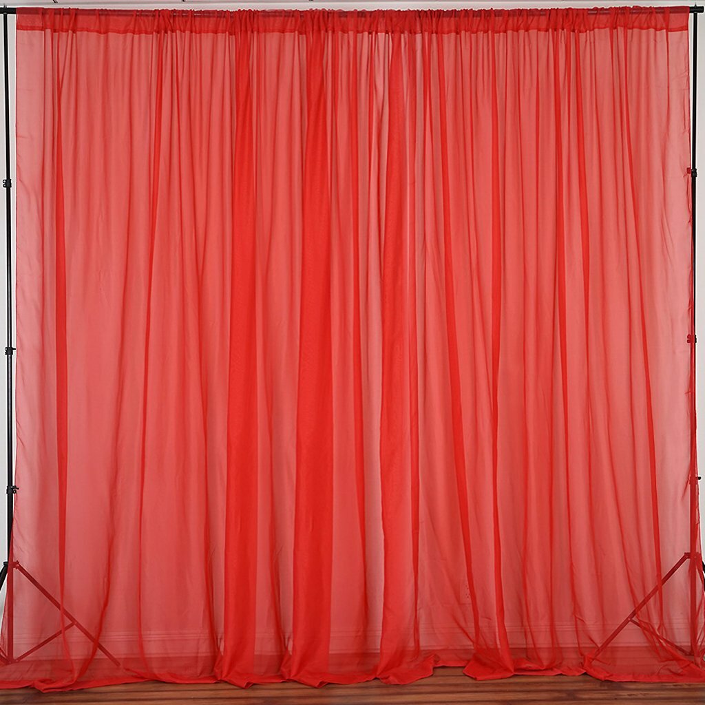 lovemyfabric Sheer Chiffon/Georgette Stage Backdrop, Drape, Curtain Window Décor