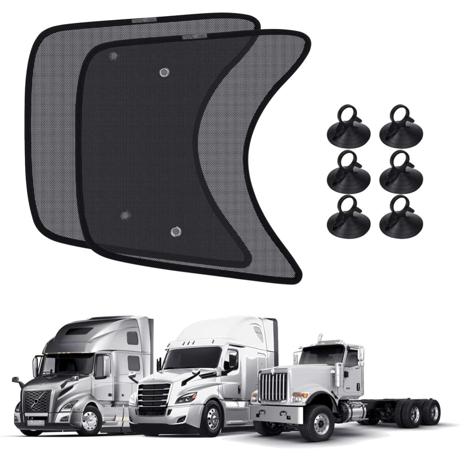 2PCS 23”*21.6” Side Window Shades for Semi Truck/Heavy Duty Truck – Freight…