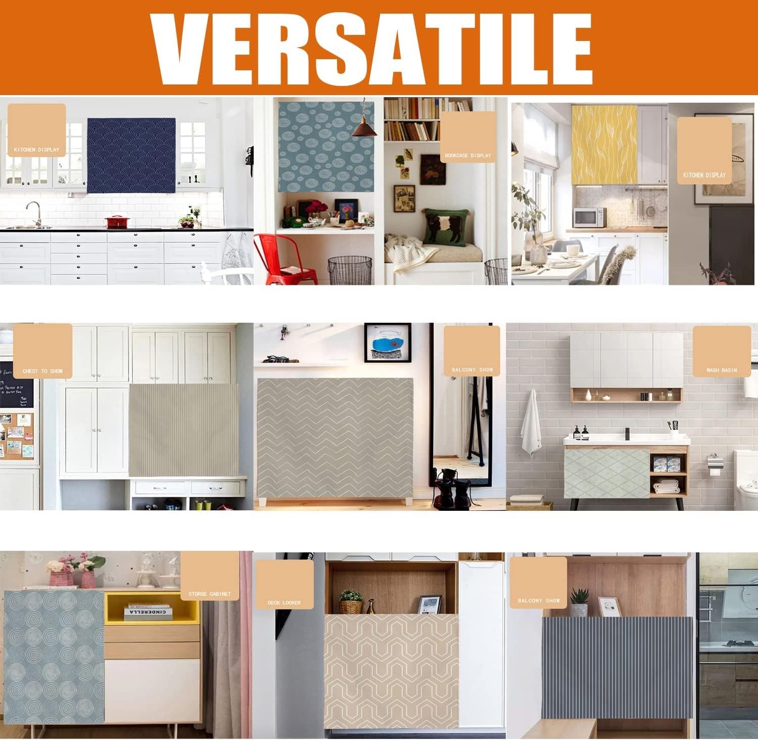 Cabinet Curtains for Kitchen, Dust Proof Curtain for Shelves Wall Panel Hangi…