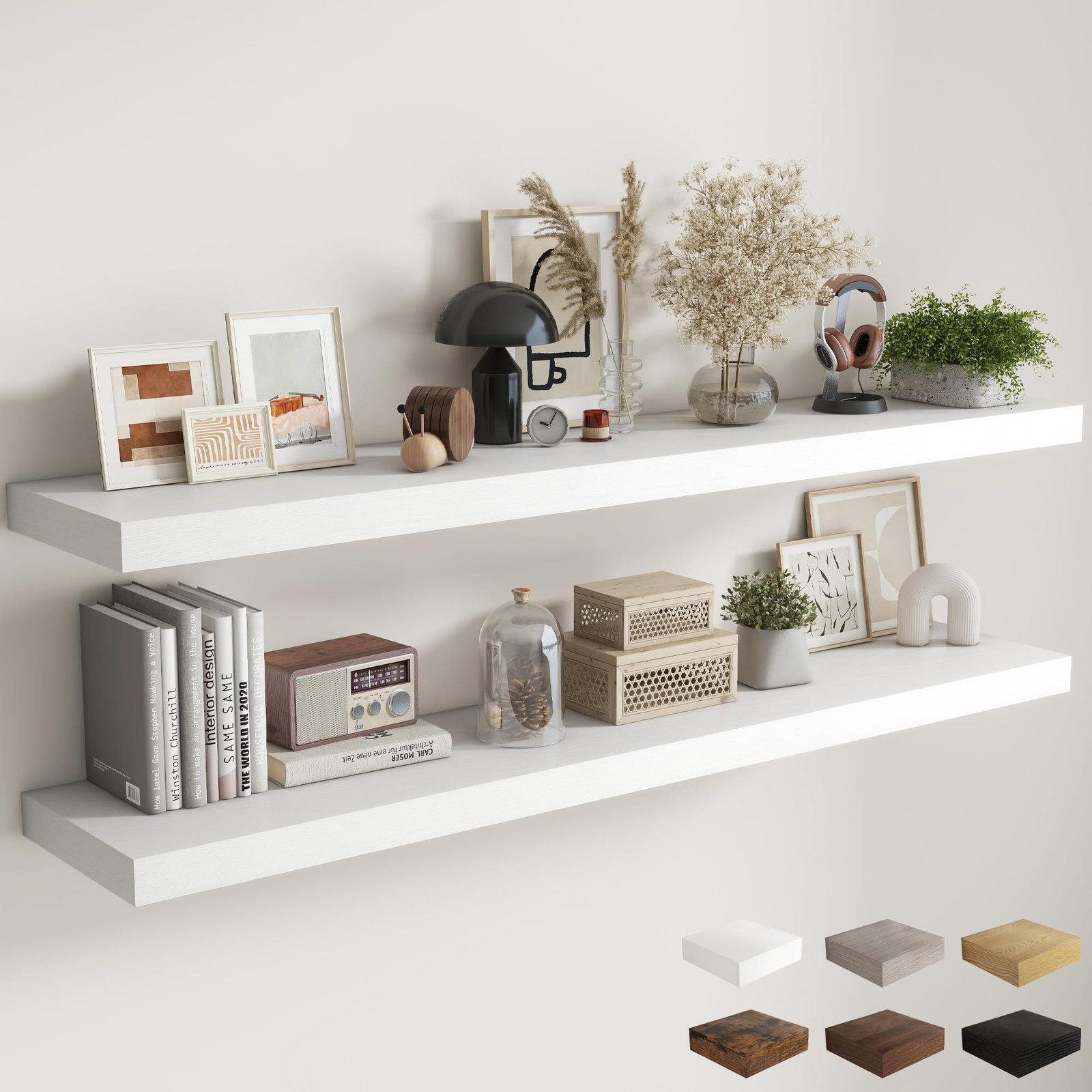 72 Inch Floating Shelves, 12 Inch Deep Wall Shelf for Fireplace Mantel, Large…