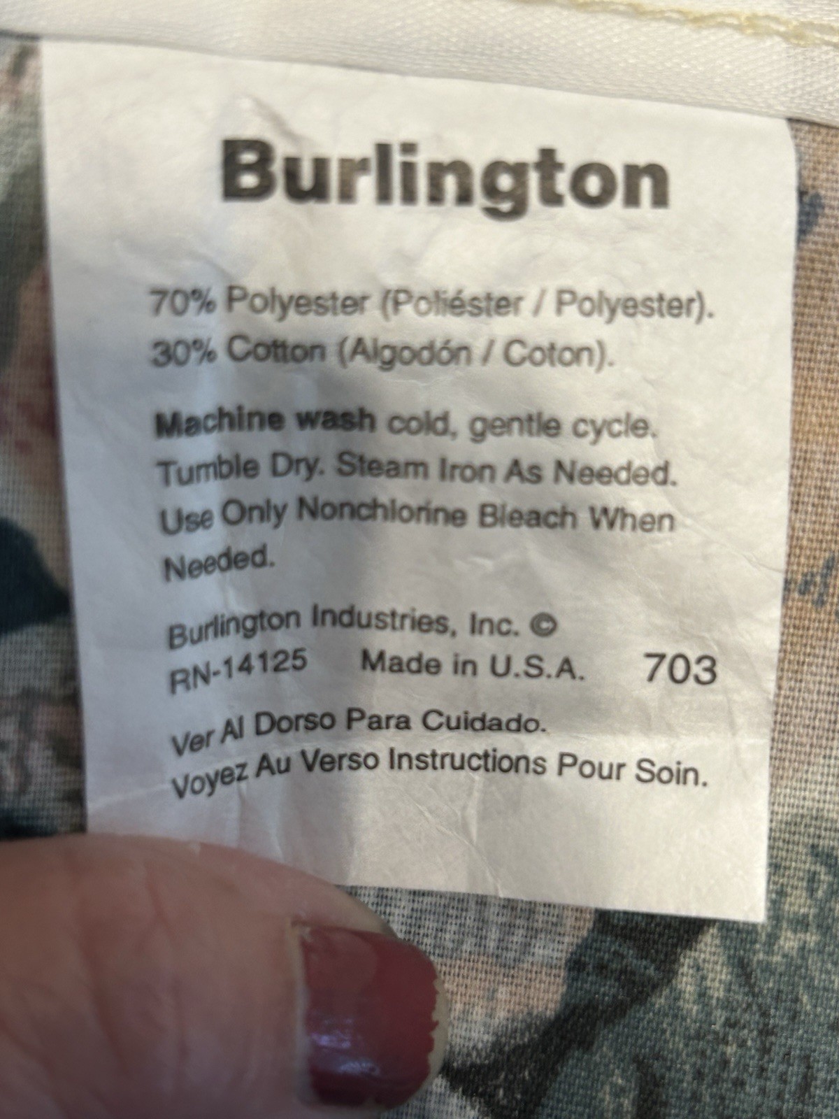 Vintage Burlington Rod Pocket Valance 2 Curtain NOS Multicolor Floral 82”x15” EA