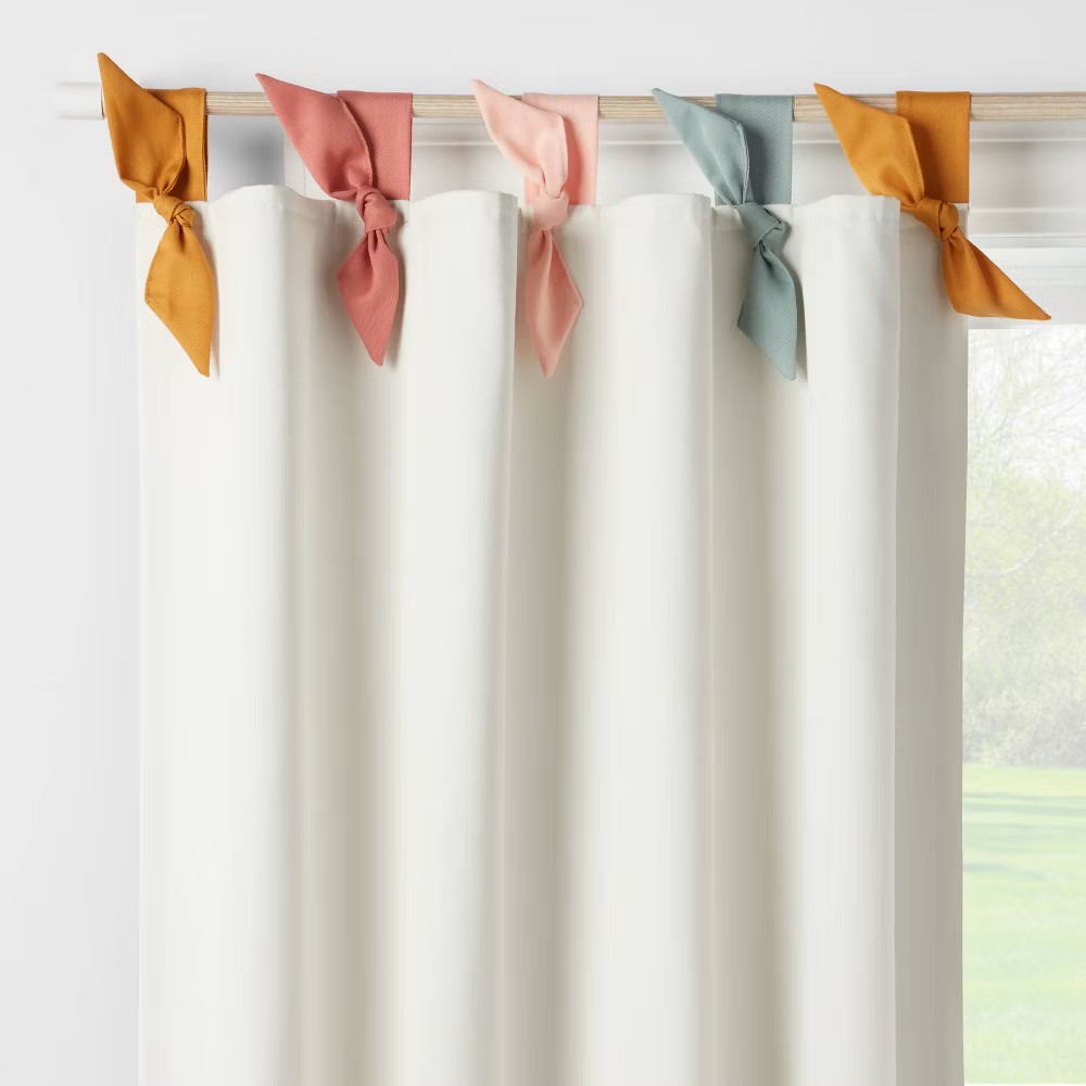 out Tie Top Embellished Kids’ Panel with Ties – Pillowfort