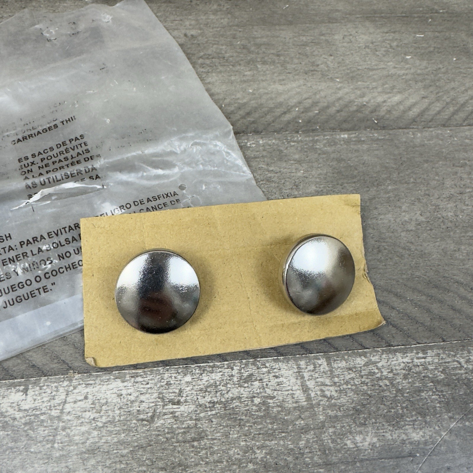 Pottery Barn Standard 0.75” Curtain Rod Endcap Finials Polished Nickel Read
