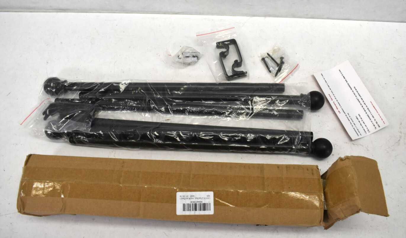 GXOACKJ 2 Pack Black Curtain Rods For Windows 32″ To 48″ 5/8″ Heavy Duty