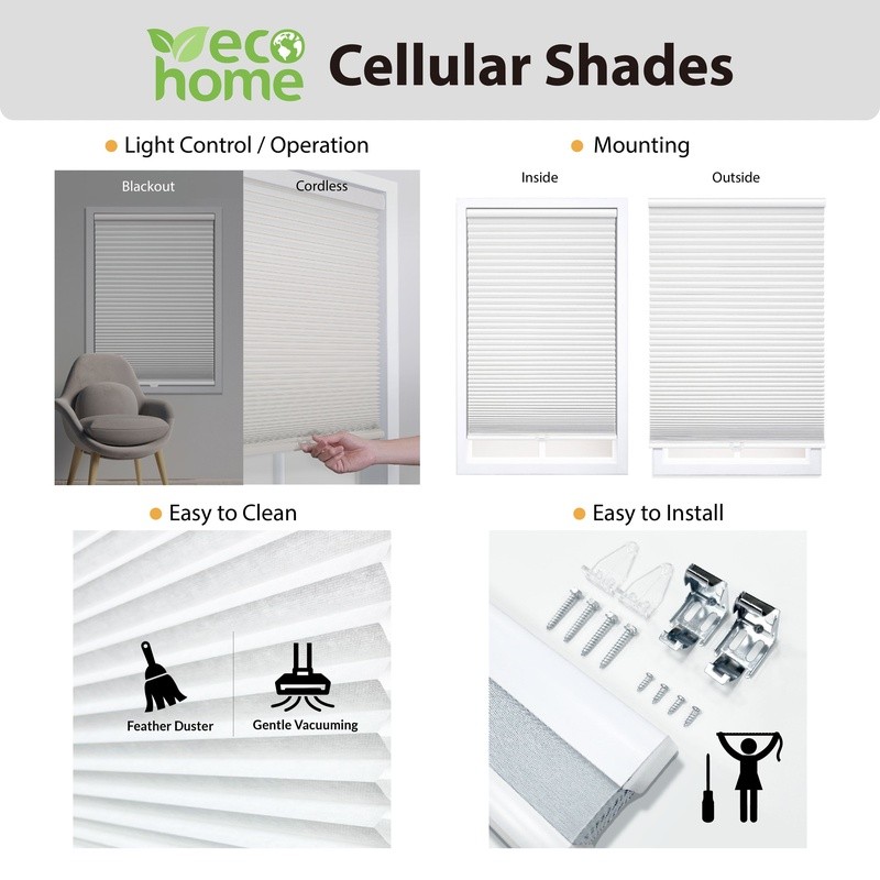 Cordless Cellular Shade Energy Efficient Window Treatment Privacy Indoor Use