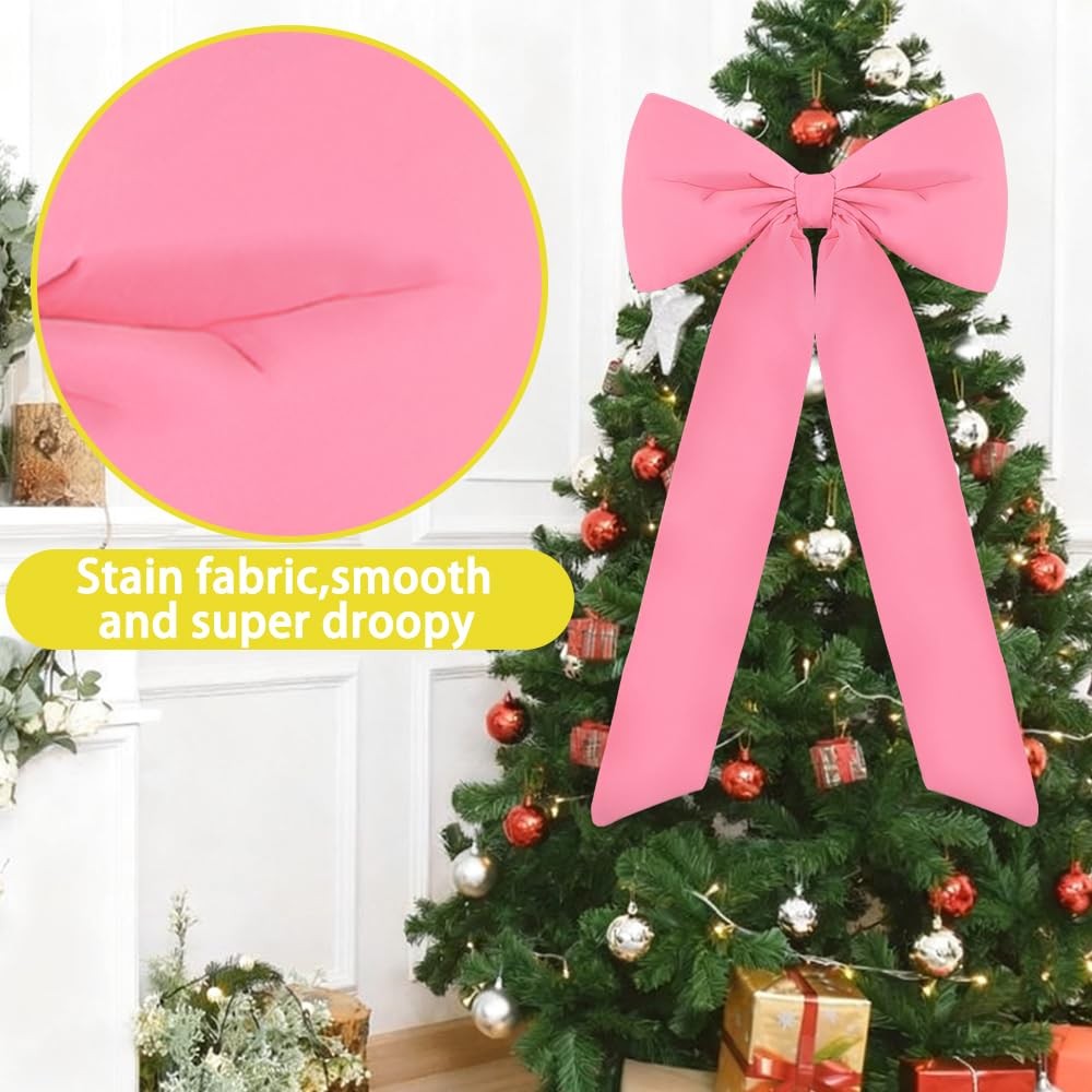 Celltestria Large Christmas Bow Ornament 15×30 Inch Velvet Giant Wreath Bows …