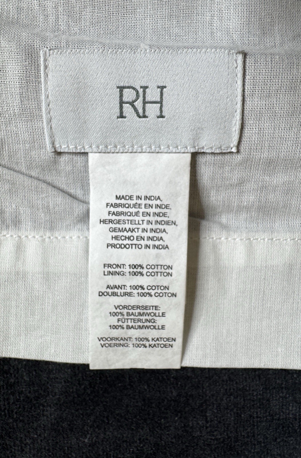 Restoration Hardware Cotton Velvet Drapery RP 50″ x 96″ Twilight NEW $290
