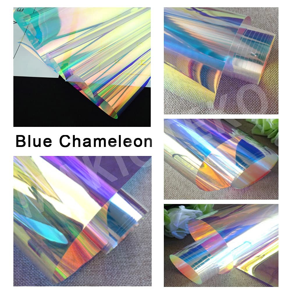 Iridescent Window Film, Holographic Window Tint Decorative Dichroic Film Colored