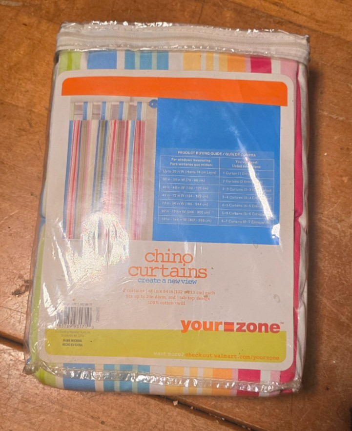 Our Zone Striped Window Curtain Panels 40″ x 84″ Set of 2