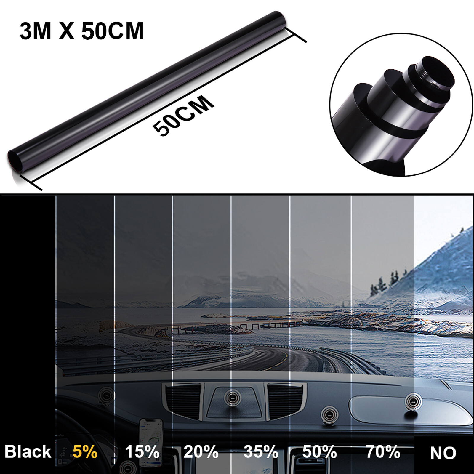 Ceramic Window Tint Roll for Home, Office, Car, Truck, Auto – Any Size & Shade