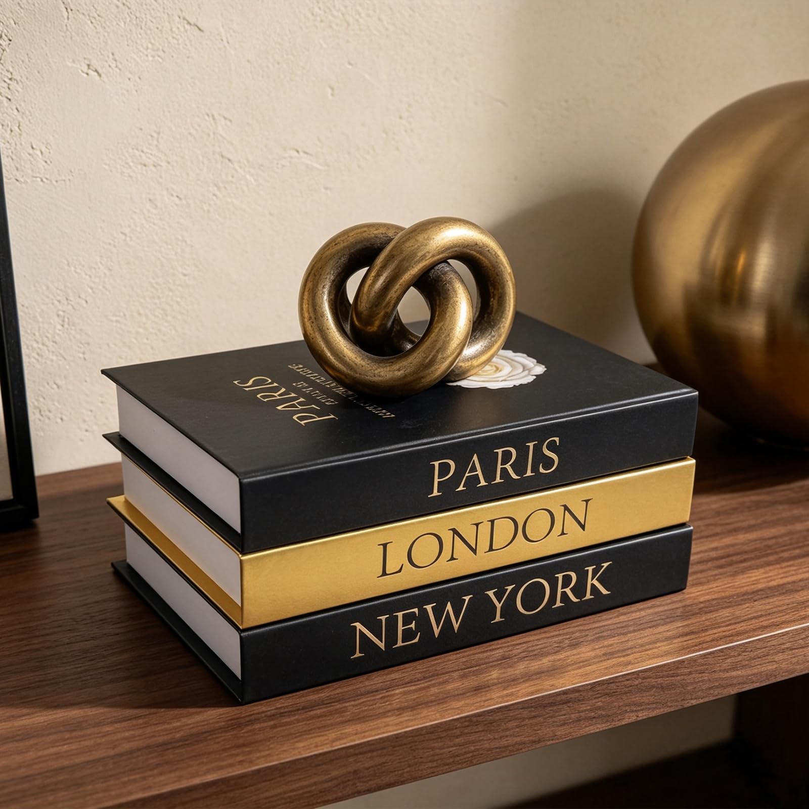Decorative Books for Coffee Table Decor,3 PCS Stylish Fake Books of Room Deco…