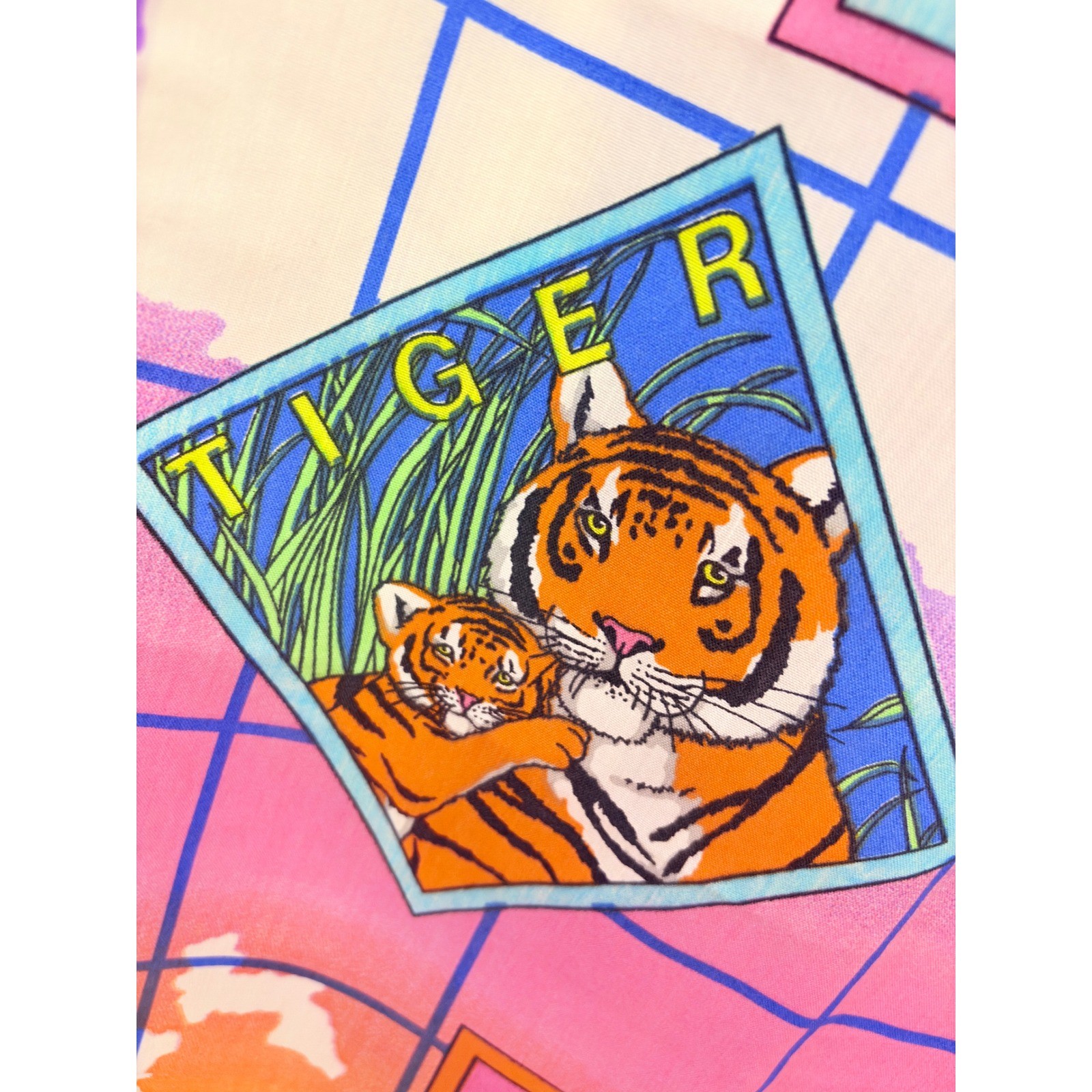 WWF Vintage 90s Rare Animal Map 4 panel Curtain Multi Color Retro Decor Wildlife