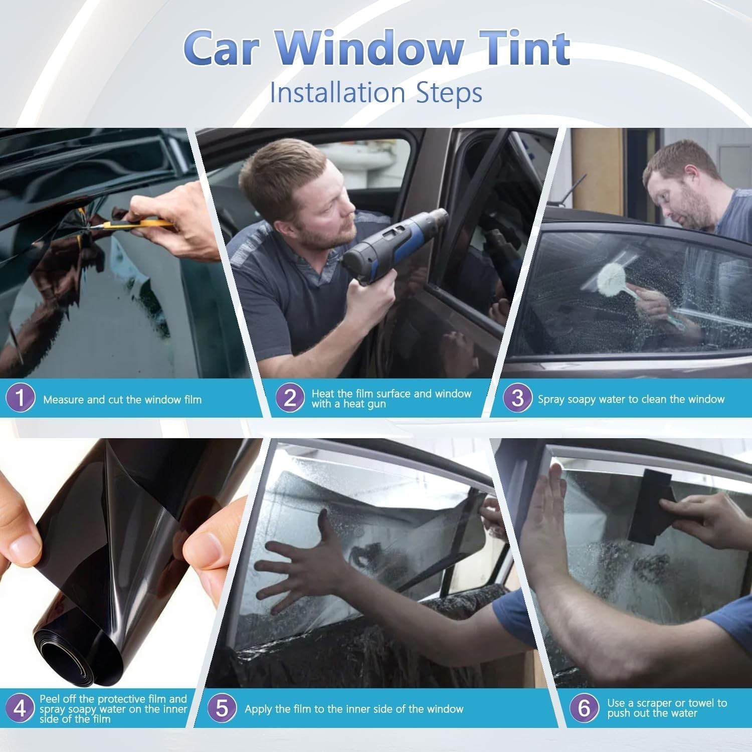 15% VLT Ceramic Car Window Tint Film – 20in * 20ft Window Privacy Film, 99% B…