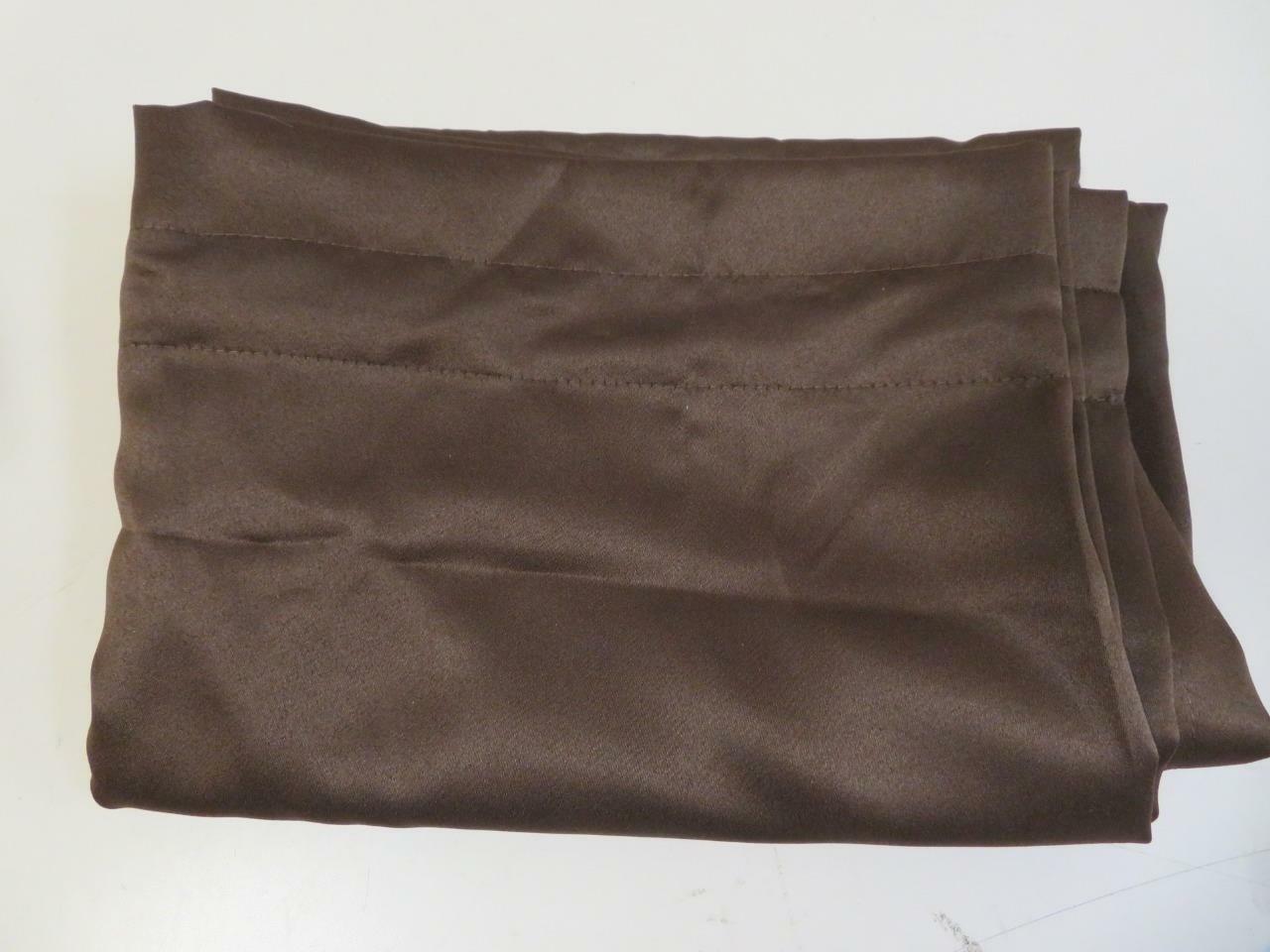 Chocolate Solid Rod Pocket Room Darkening Curtain – 54 in. W x 72 in. L