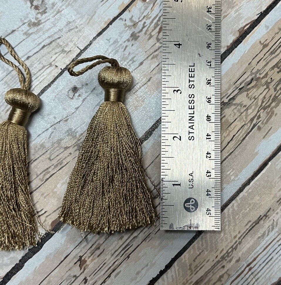 Vtg Lot 39 Assorted Gold Brown Grey Beige TASSELS Home Decor Tie Backs Holdbacks